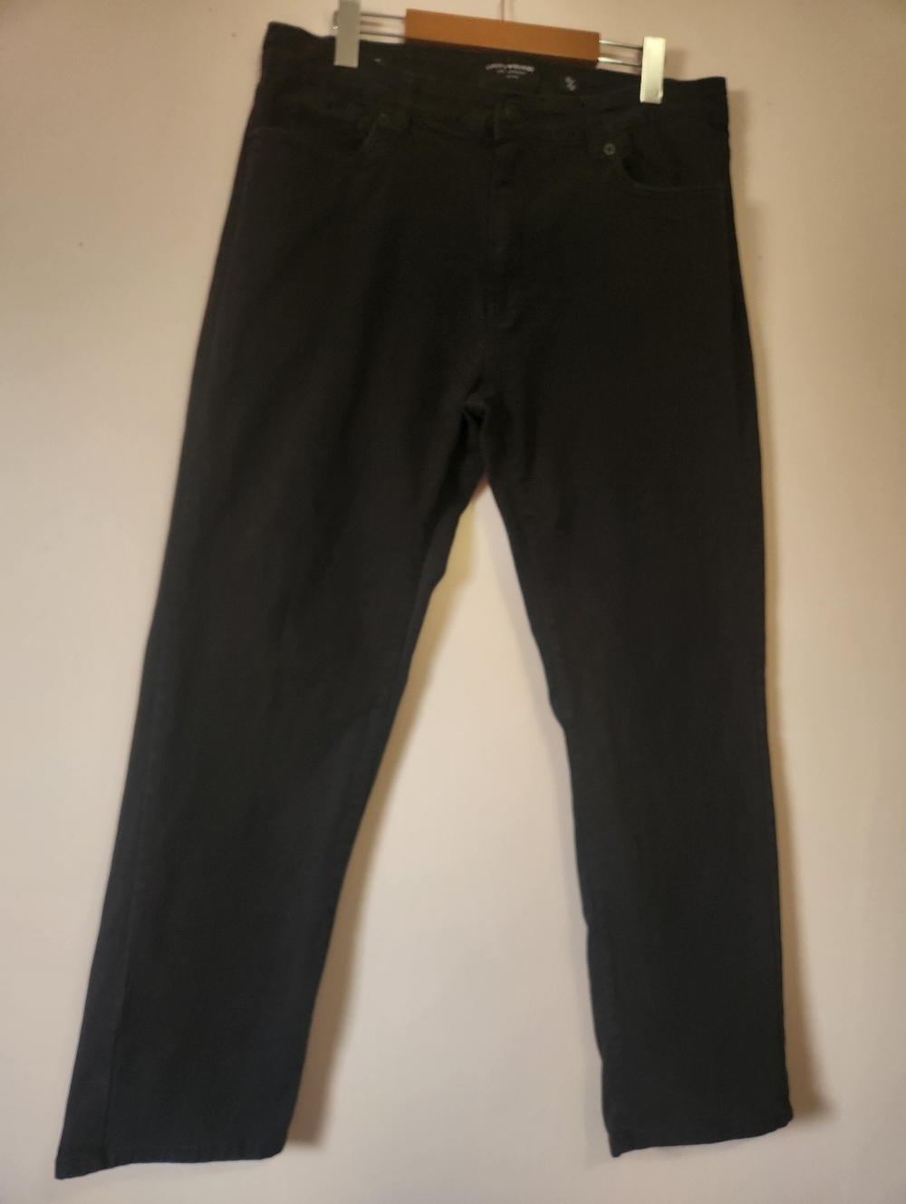 Lucky Brand 410 Athletic Straight Leg Coolmax Stretch Jeans Black 33x30 Like New
